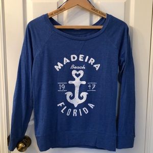 Surf Style Novelty Florida Vacation L/S Tee ~ W’s Large ~ Madeira Beach Florida